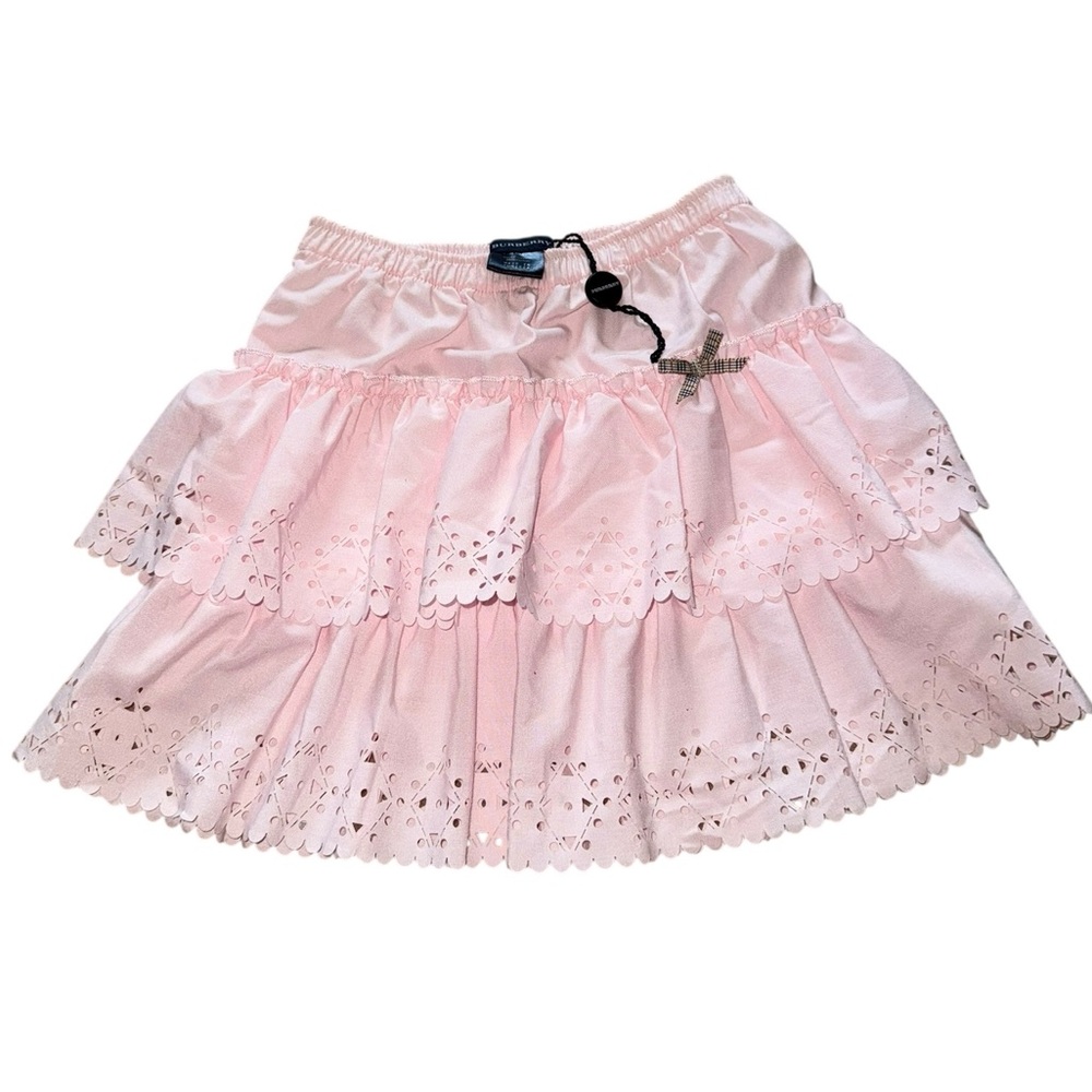 Authentic Burberry Light Pink Ruffle Skirt with Burberry Bow Size Toddler 2T